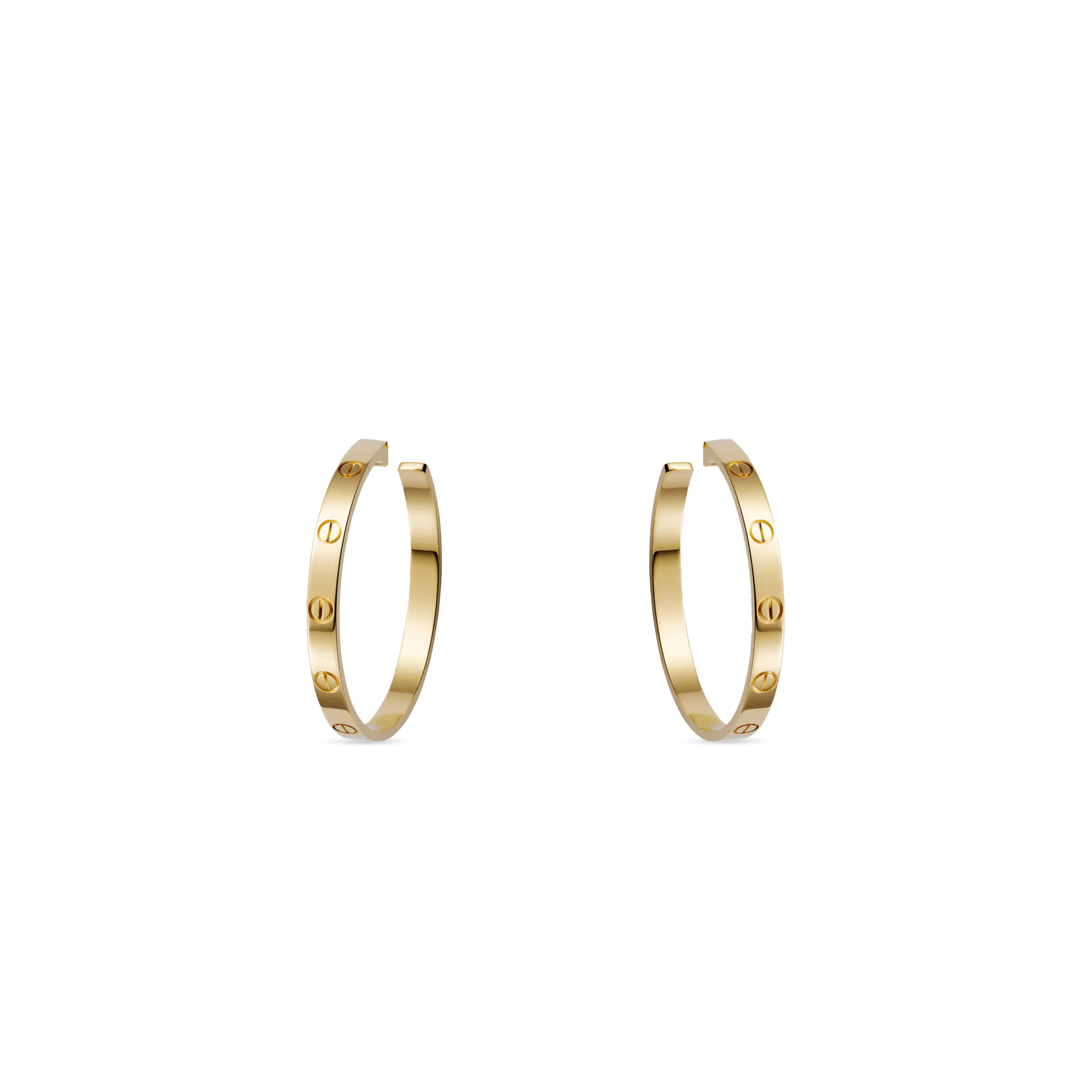 CARTIER LOVE HOOP EARRINGS, LARGE MODEL B8028200